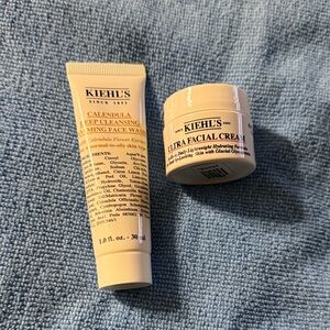 Kiehl's Calendula Cleanser and Ultra Facial Cream Set - Cream and Tan